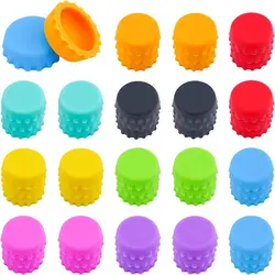 2/6/12pcs Silicone Beer Bottle Cap Preservative Cover Bottle Cover Vinegar Soy Corktail Lid 3cm Wine Stopper Bar Accessories