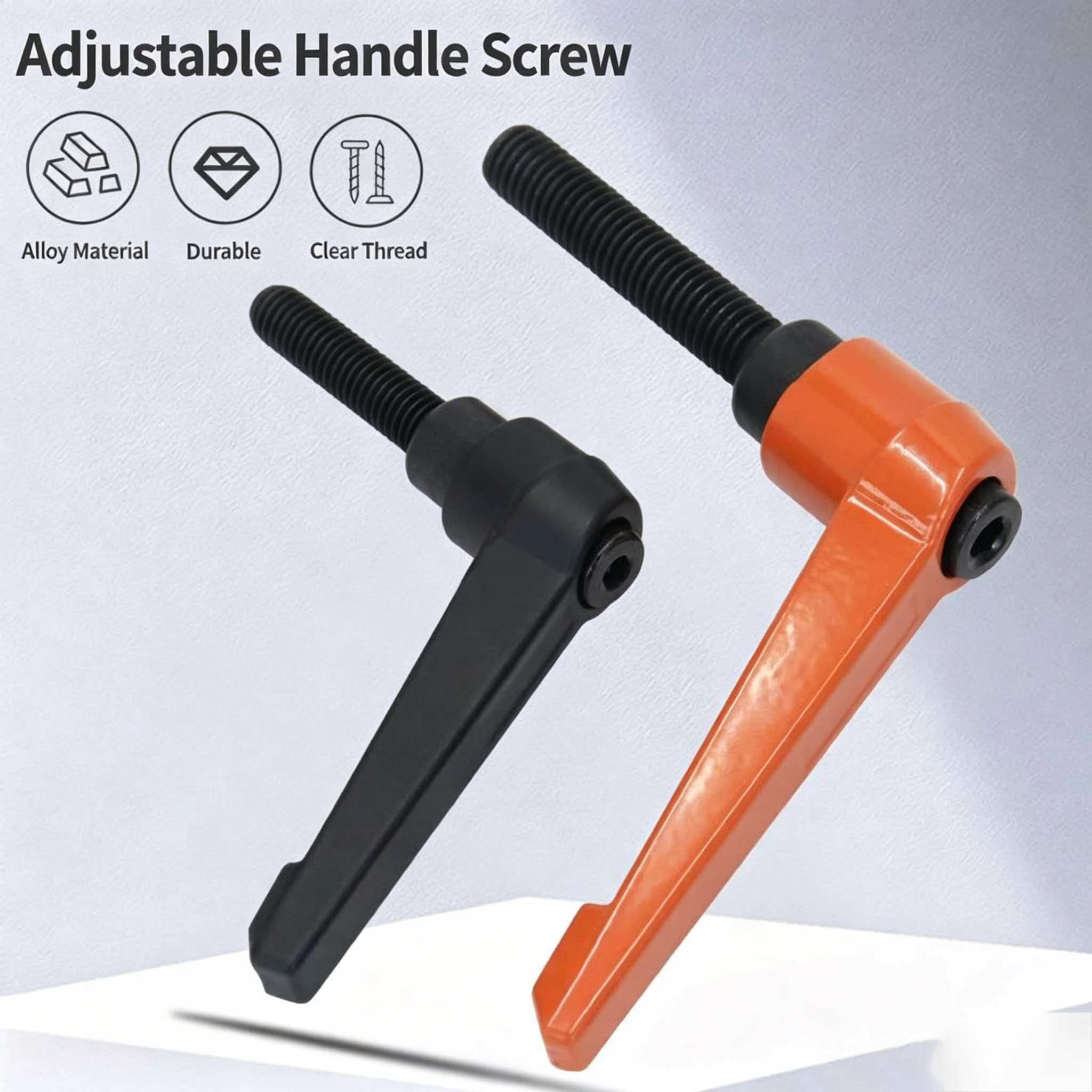 1pcs M4 M5 M6 M8 M10 M12 M16 Clamping Lever Machinery Adjustable Handle Lever Clamping Handles Thread Metal Knob Machinery Tools
