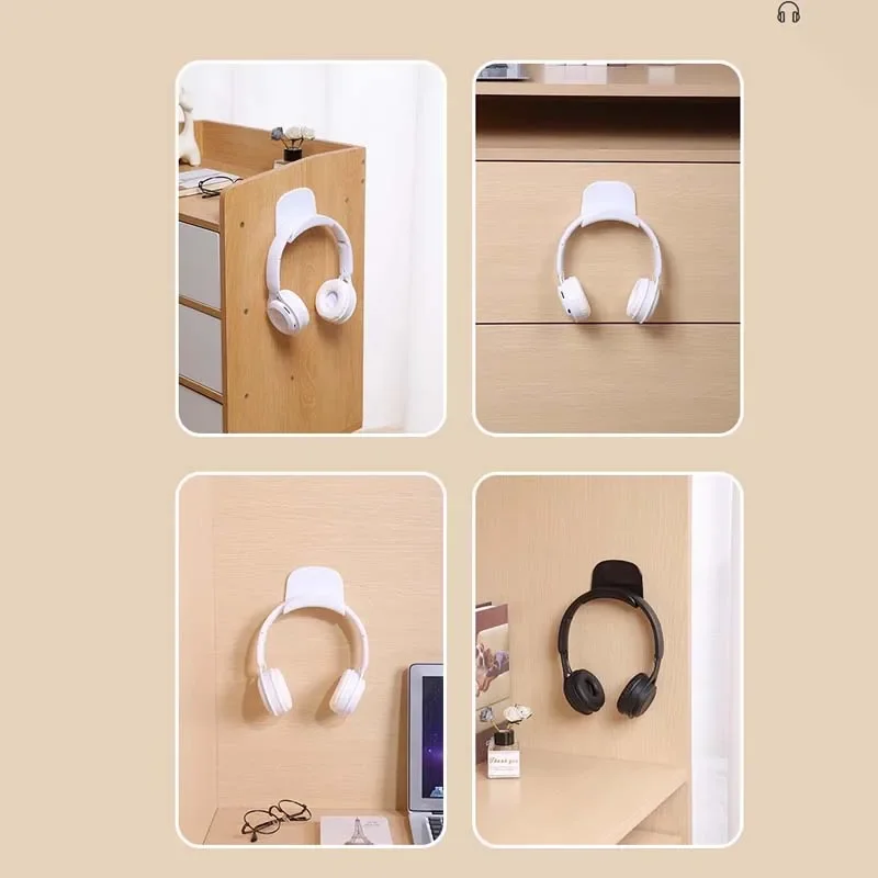 Punch-free Headphone Hook Headphone Storage Artifact Exclusively for Dormitory and Home Use Sticky Wall Hanging Anti-slip Holder