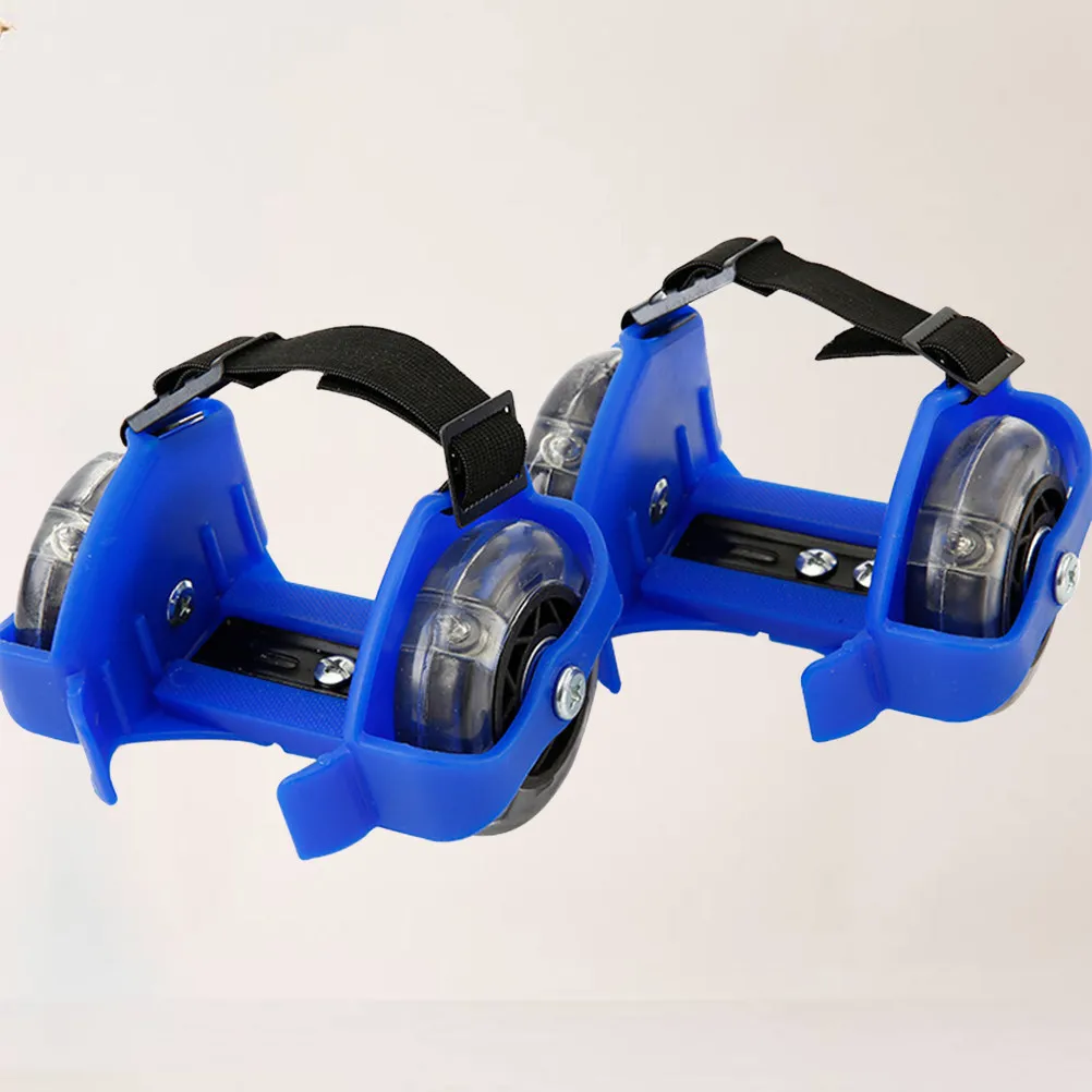 1Pair Flashing Heel Skate Shoes for Adjustable Length Width Comfortable Strap PU ABS Carbon Steel Wheels Cool Fashion