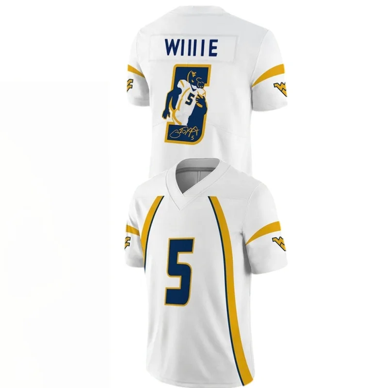26/27 New West Virginia Mountaineers Men Jersey3D Printed Y2K Oversized Casual Quick Drying T-shirt for Daily and Training Wear