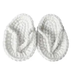 Newborn Photography Props Baby Knit Crochet Mini Slippers Little Flop Baby Studio Photo Prop Accessories