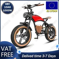 B10 E-bike 1000W Powerful Motor 48V13AH Lithium Battery Retro Electric Bike 20*4.0 Inch Fat Tire Adult Mountain Electric Bicycle