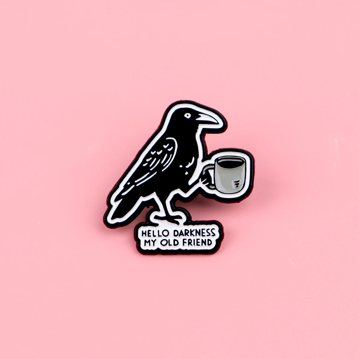 Sarcastic Crow Enamel Pin Seriously Raven Brooch For Jeans Backpack Humorous Bird Lapel Pin Unique Animal Jewelry Gift