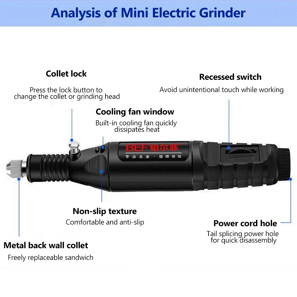 Imagem -03 - Usb Furadeira Elétrica Mini Moagem Elétrica Velocidade Variável Ferramenta Rotativa Broca Caneta Gravura Faça Você Mesmo Fresagem Ferramenta de Polimento