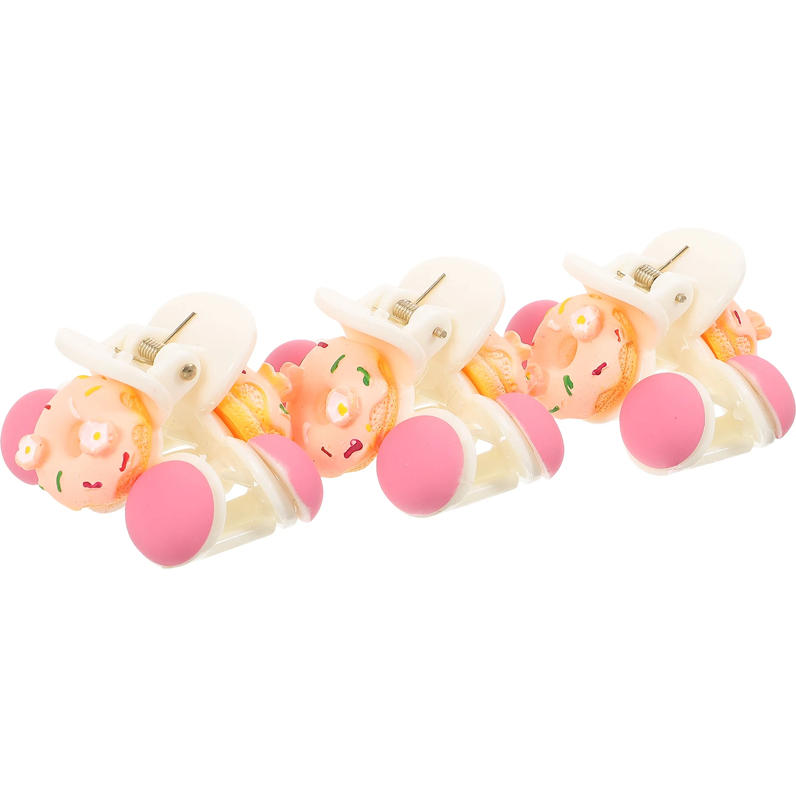 

3pcs Donut Claw Clips For Women Non-Slip Comfortable Hair Accessories Party Birthday Styling Tools Thick Curly Hair Reliable