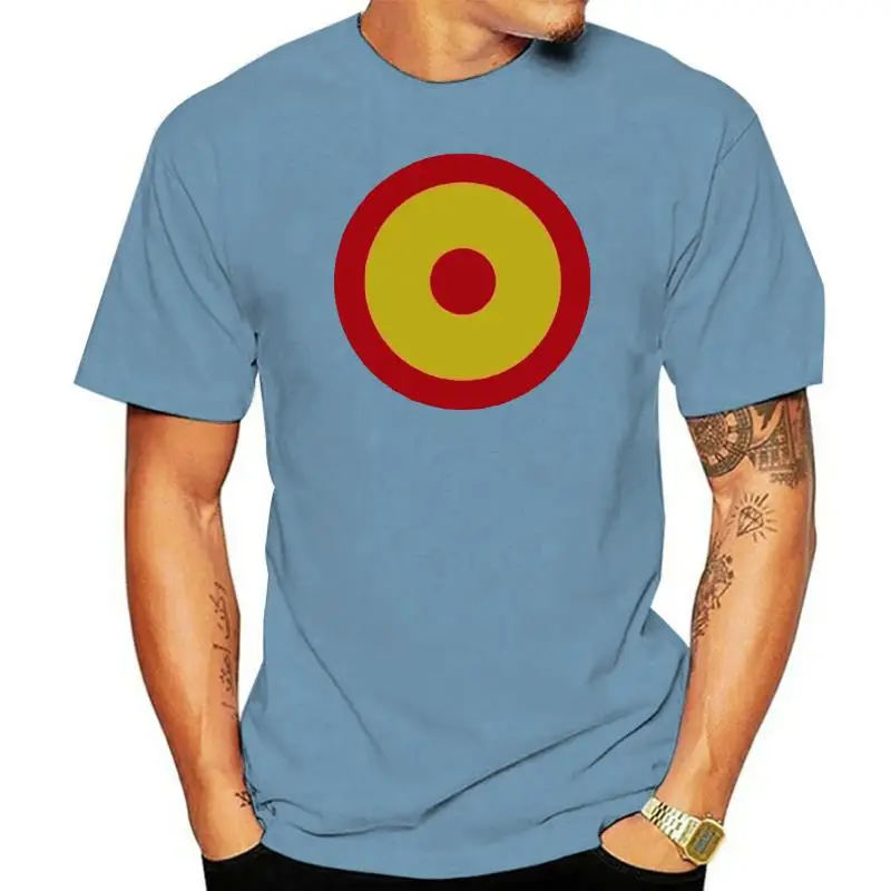 2022 Men T Shirt Fashion Spanish Air Force Roundel T-Shirt Tee Shirt Free Sticker SPAF Spain 2 sides Tee shirt