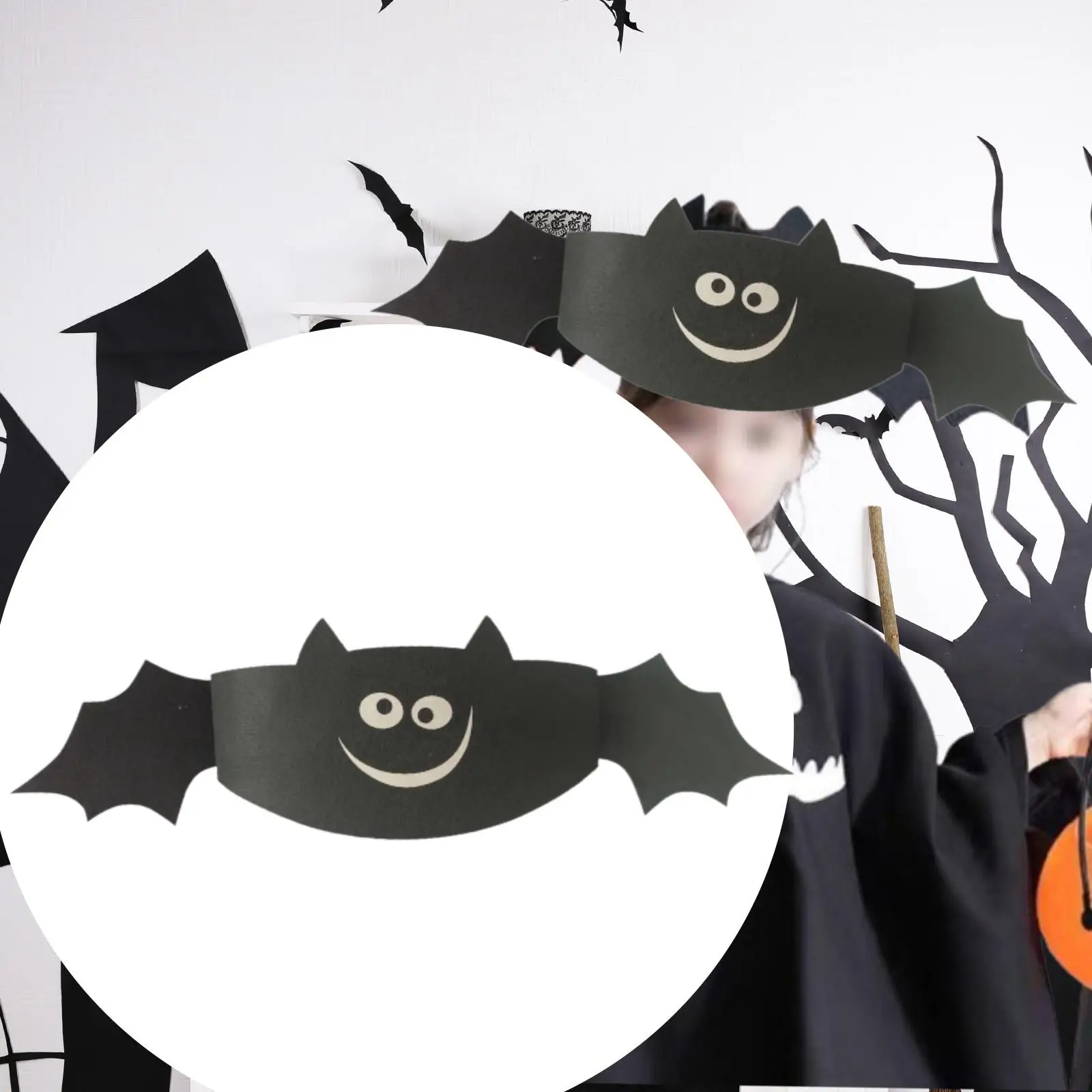 Bat Hat Cosplay Hair Accessory Photo Props Gift Funny Decor Halloween Hat Halloween Costume Accessory Girls Boys Children