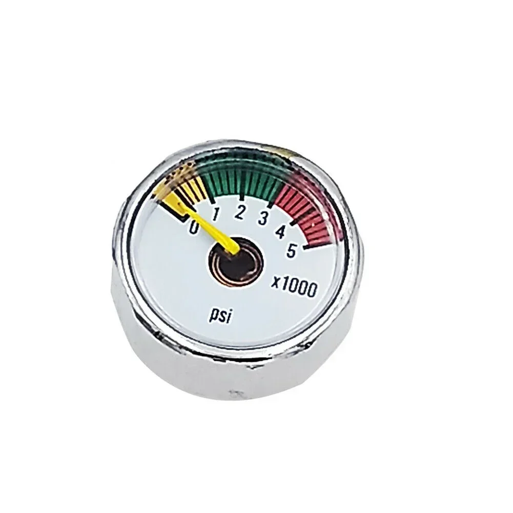 Barometr manometer měrný tlak měrka outdoorové PCP silver/black 0-400bar 0-6000psi 1/8NPT nitka 1ks malý průměr