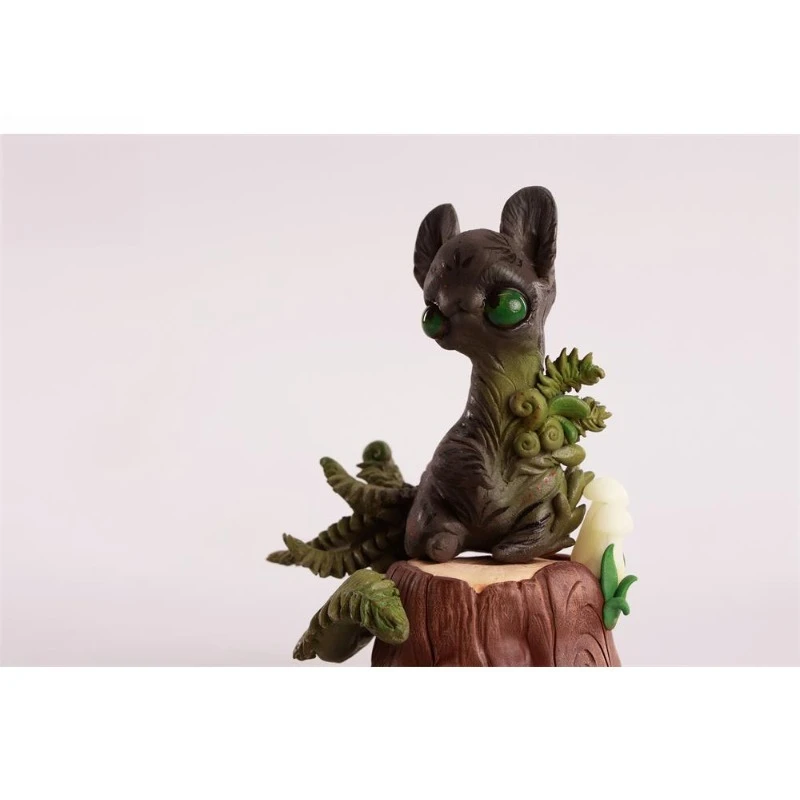 Przedsprzedaż Model Zwierzęcia: Uroczy Kot Leśny z Żywicy w Skali 1/6, Ręcznie Robiony, Idealny na Prezent lub Ozdoba na Biurko, Pasuje do Figur Akcji 12-calowych