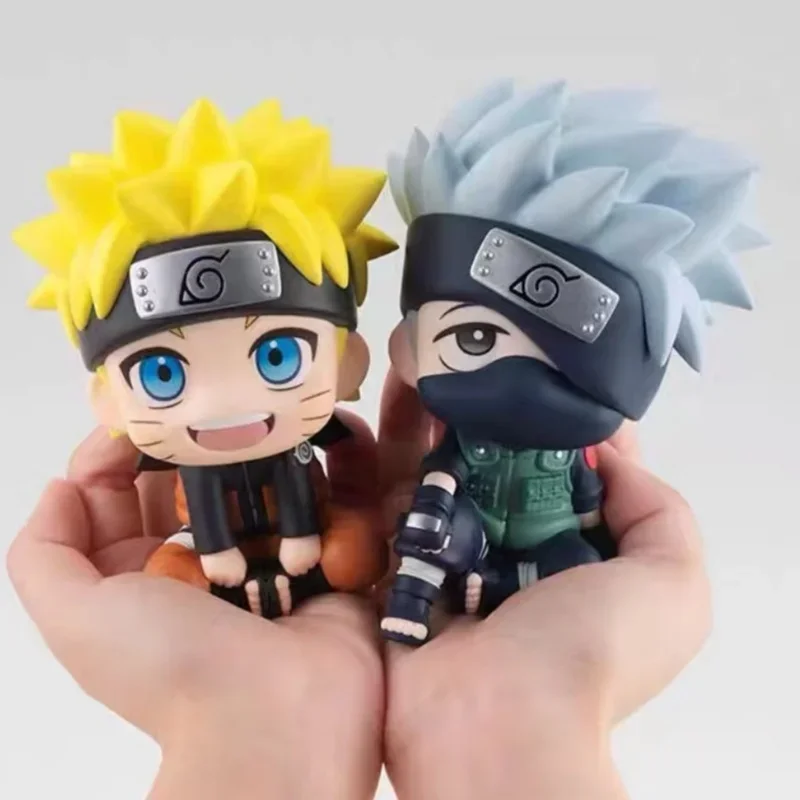 9cm Naruto Anime rysunek Naruto Kakashi figurka Q wersja Kawaii Sasuke Itachi figurka dekoracja samochodu kolekcja zabawek lalki