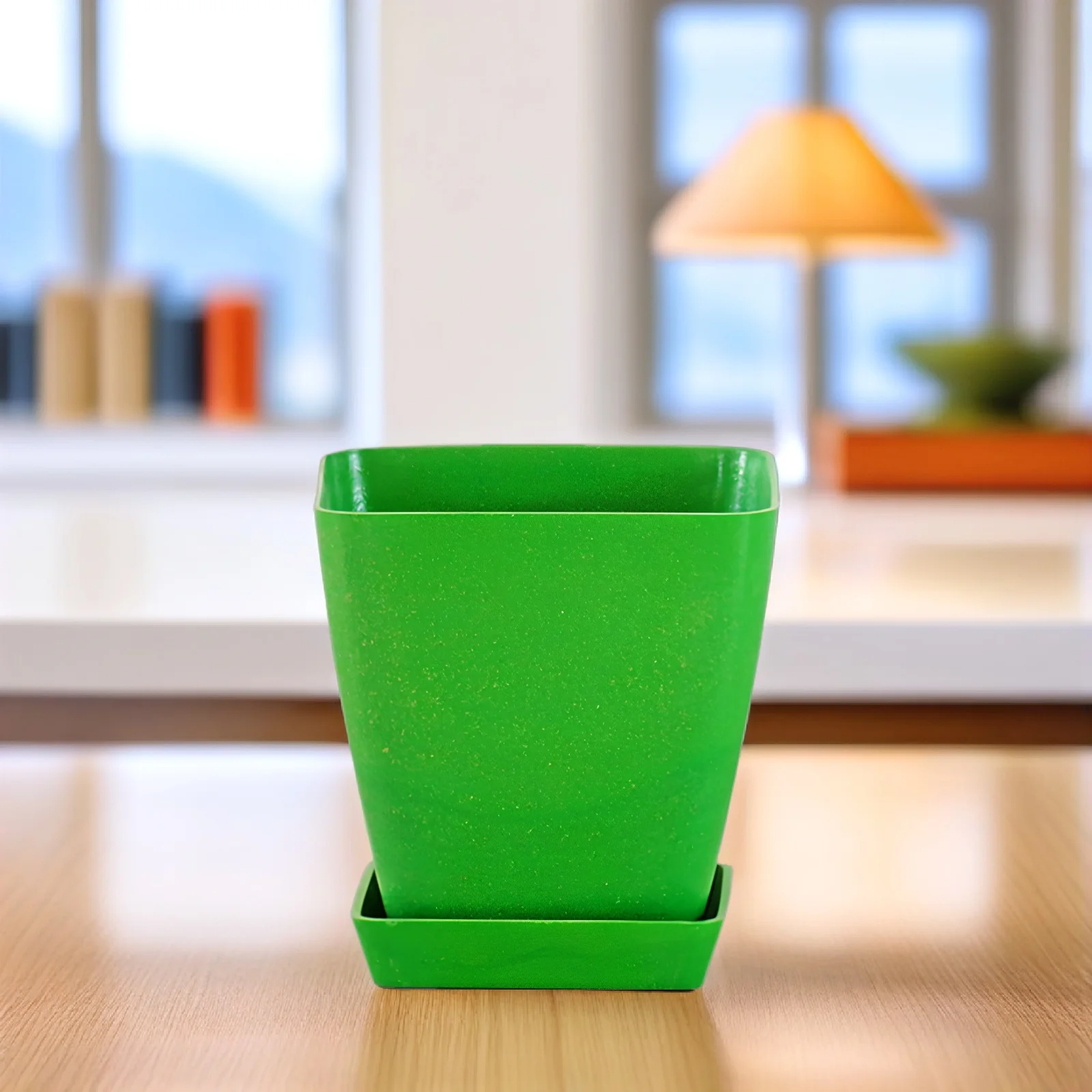 مجموعتان من أواني الزهور الصغيرة للعصارة، مزارعي خفيف الوزن ومتين، ديكور المكتب المنزلي، أوعية حديقة مربعة بيضاء للحليب