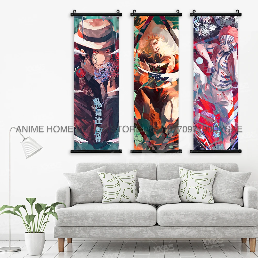 Demon Slayer Poster Kamado Tanjirou Scroll Picture Nezuko Hanging