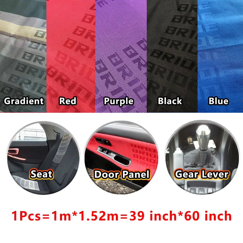 

JDM Style BRD Racing Tuning Car Seat Cover Auto Fabric Interior Decoration DIY Door Panel Cloth for All Car (1pcs=1m*1.52m)
