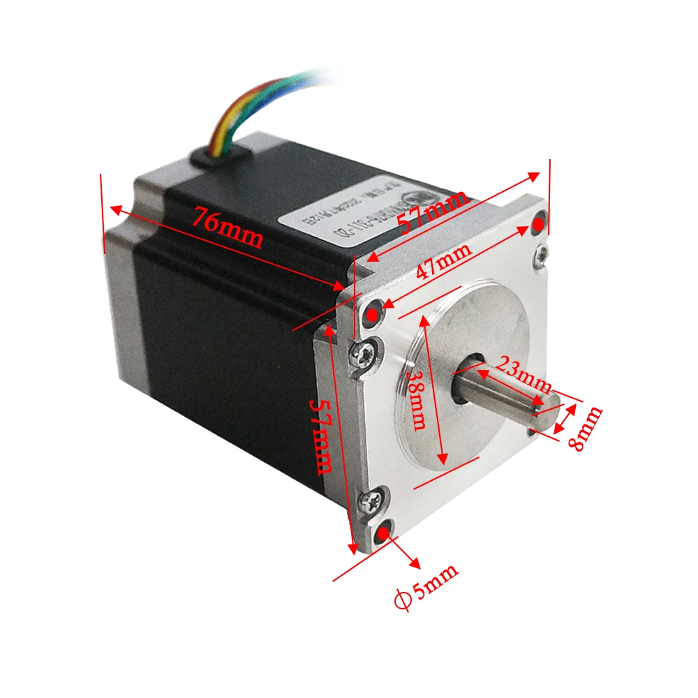 1 Piece NEMA 23 Stepper Motor CNC Router Engraving Cutting Machine Use 57BYGH76 76mm Length Two Phase Four Lead Wires 1.5Nm