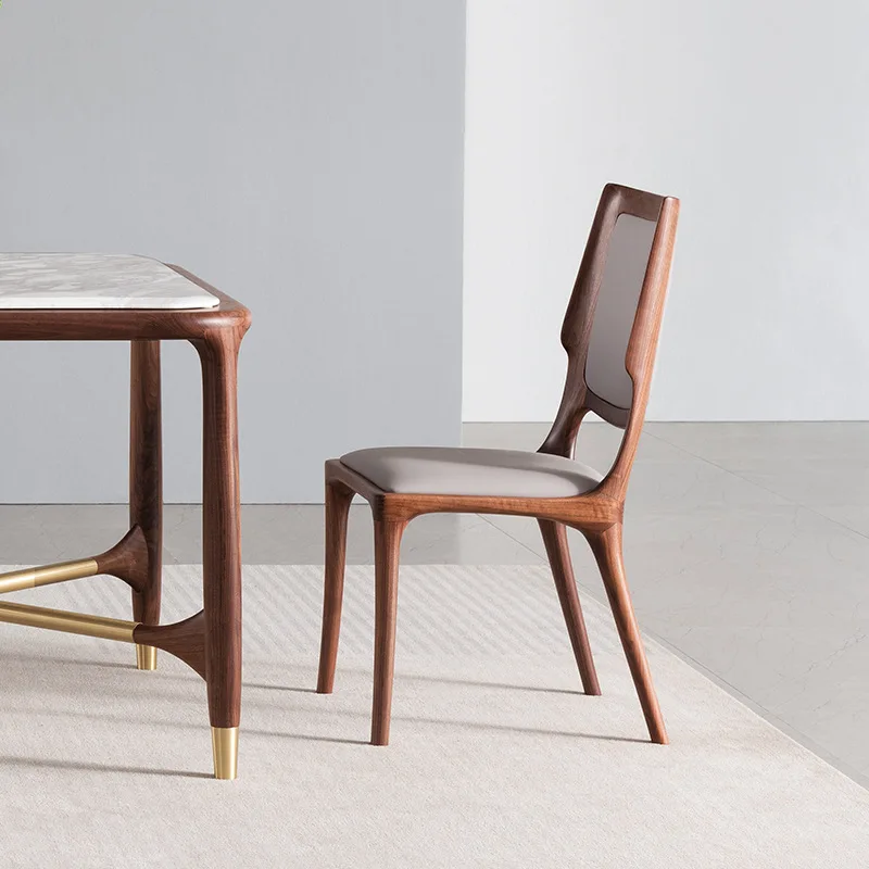 

Customizable Solid Wood Italian Designer Stool Makeup Backrest Modern Home