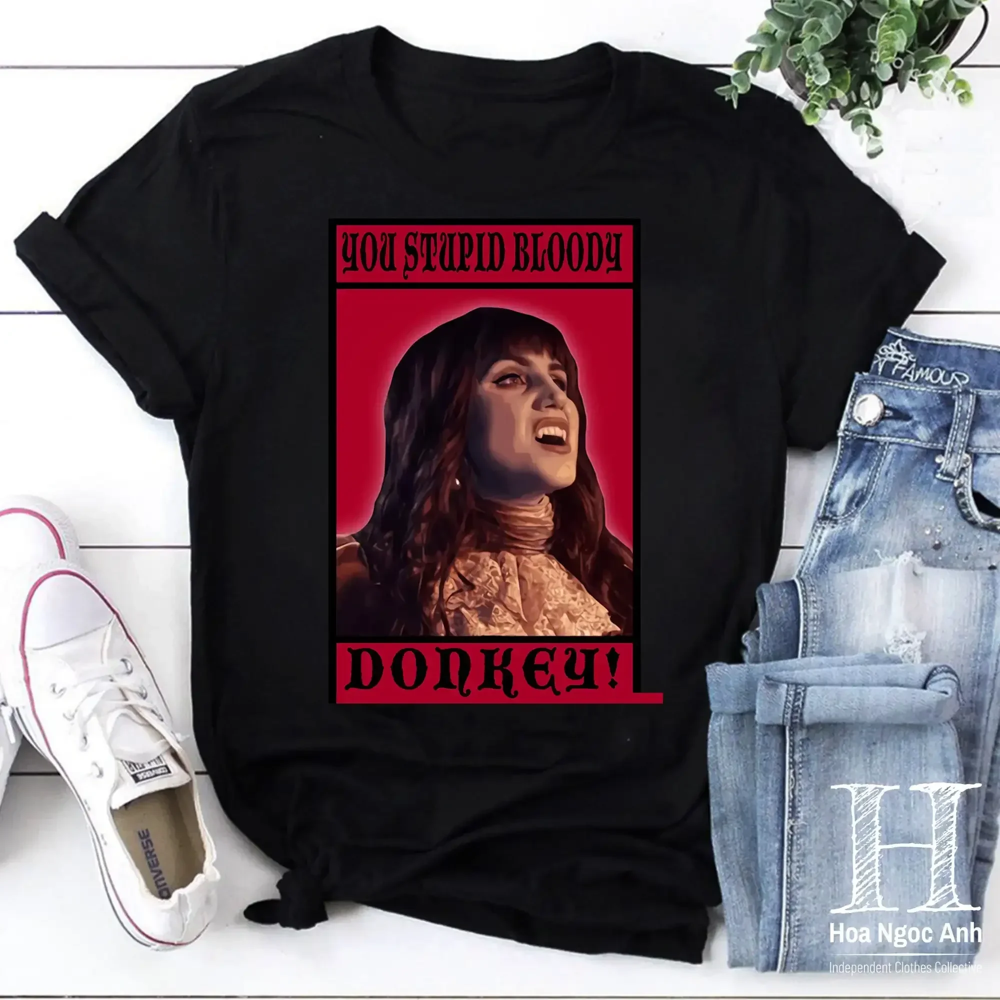 You Stupid Bloody Donkey What We Do In The Shadows Vintage T Shirt Horror Movies Halloween Nadja