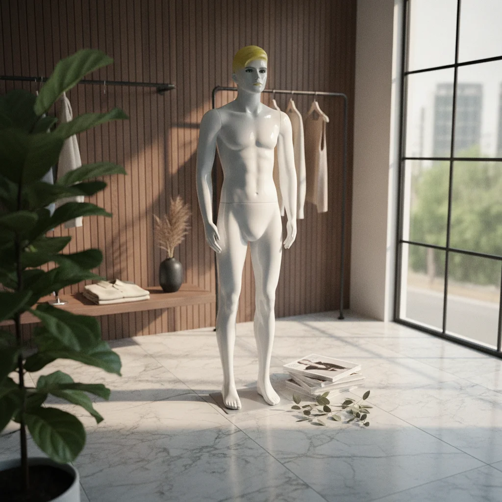 Male Full Body Mannequin Standing Mannequin with Base Male Dress Form Stable for Retailers, Clothing Store, Boutique