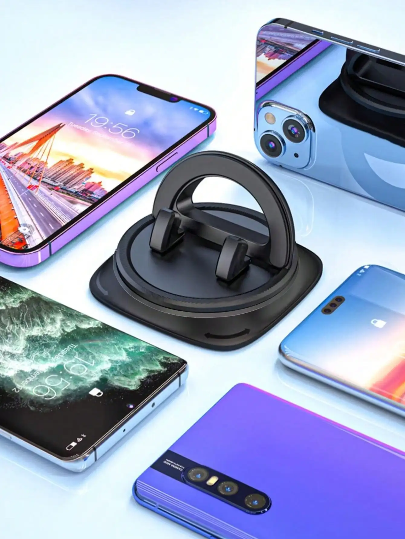 Rotatable Navigation Bracket Car Phone Holder, Rotating Bracket, High-Grade Anti- Mat, Universal For Car Dashboard