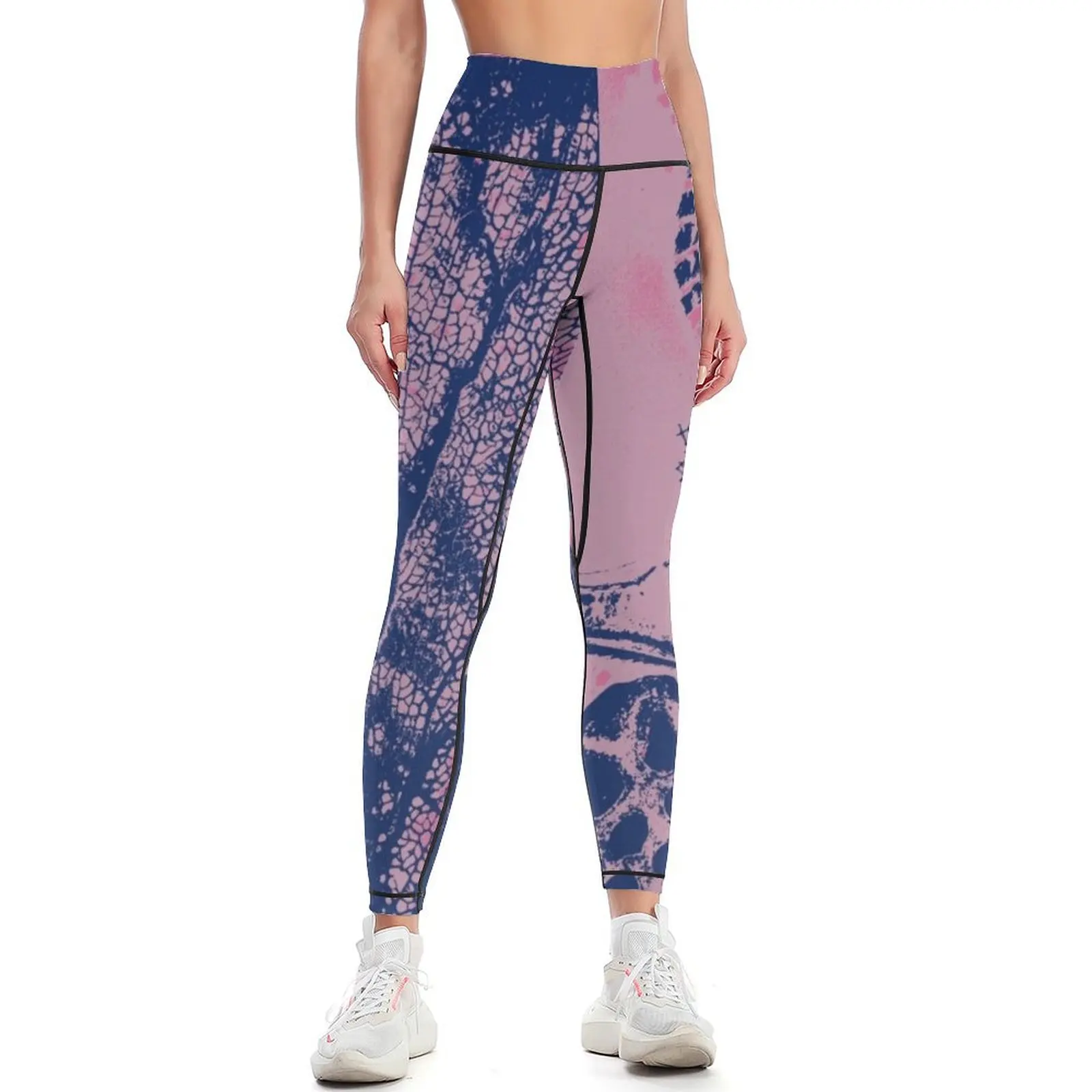 

Patterns From Nature in Pink and Blue Leggings Pants sport sports shirts gym gym's sportswear gym top Womens Leggings