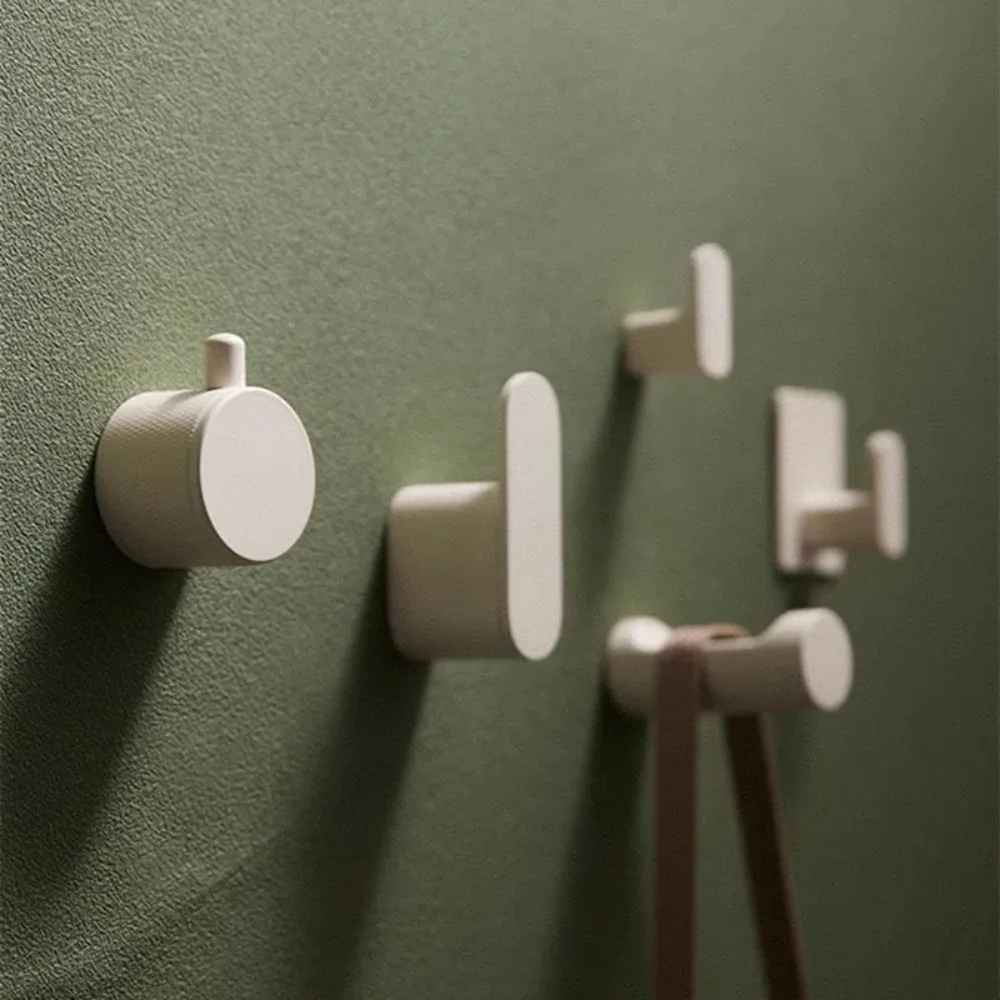 Milk White Wall Hook Bathroom Hanger Bathrobe Towel Clothes Hook Zinc Alloy Brass Bathroom Cabinet Hardware Home Decoration