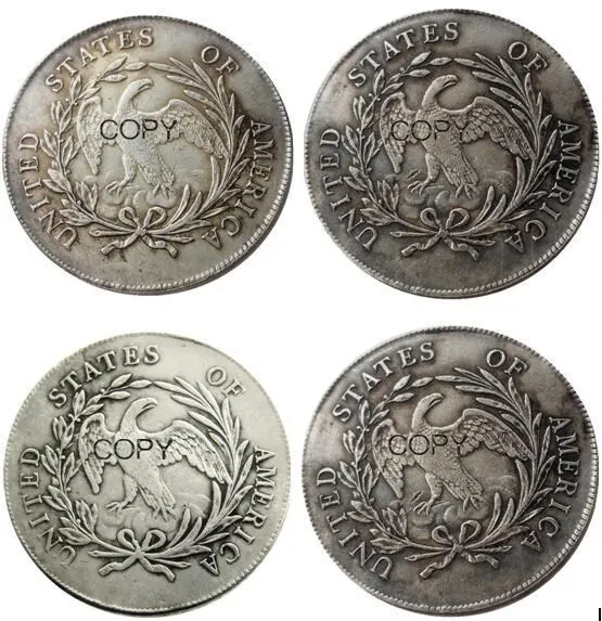 US A Set Of(1795-1798) 4pcs Liberty Dollar Silver Plated Copy Coin