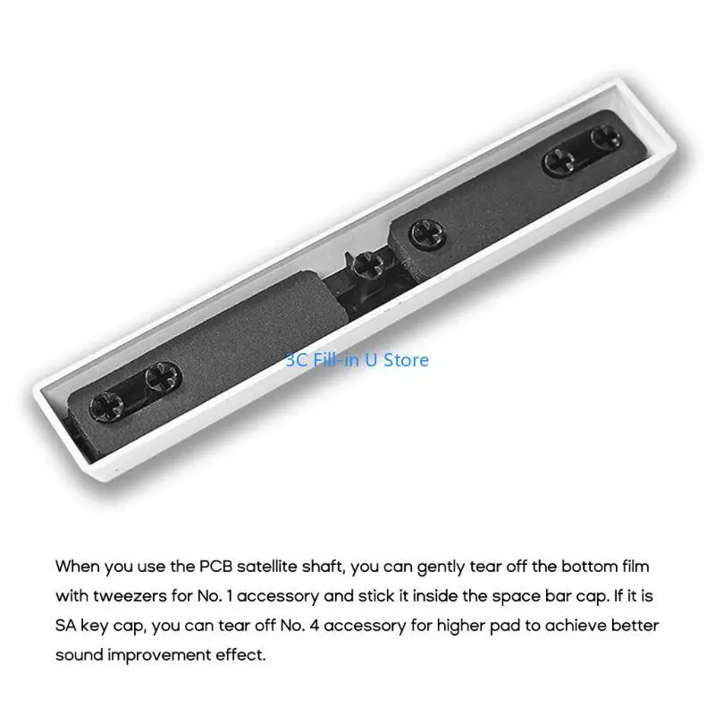 G8TA 4PCS/SET SPACEBAR BAR SOUST Изоляция пена, поглощающий хлопок для DIY Механическую клавиатуру 6.25U 7U.