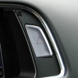 Car Styling For Audi Q5 8R SQ5 2009-2017 Emergency Hazard Flasher Warning Light Switch Button Cover Sticker Trim Interior Auto