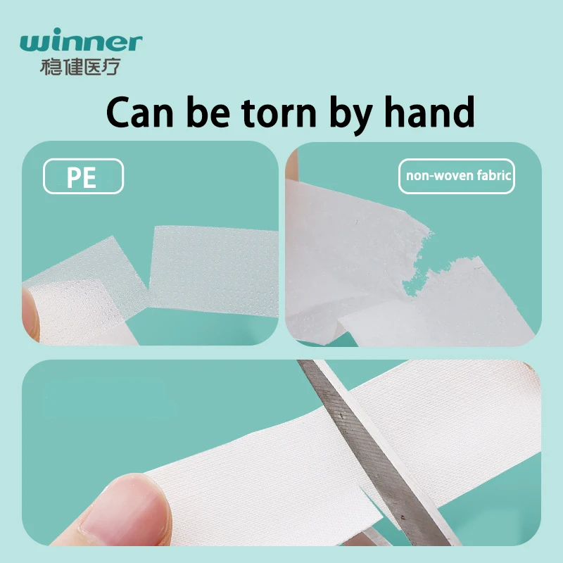 1.25*9.1m】 Fixed Tape pe tape Hand Tear Double Eyelid Stickers Anti-Allergy Transparent Breathable Waterproof Stickers