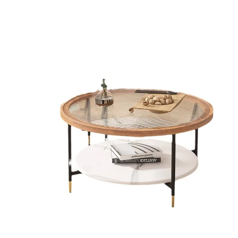 Mesa de centro redonda para el hogar, sala de estar, apartamento pequeño, moderno y sencillo, estilo Medieval