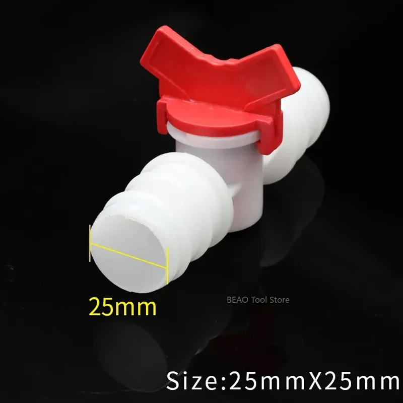 Plastic Hose ball valve direct switch water flow control hose joint connector 4/6/8/10/12/16/20/25mm