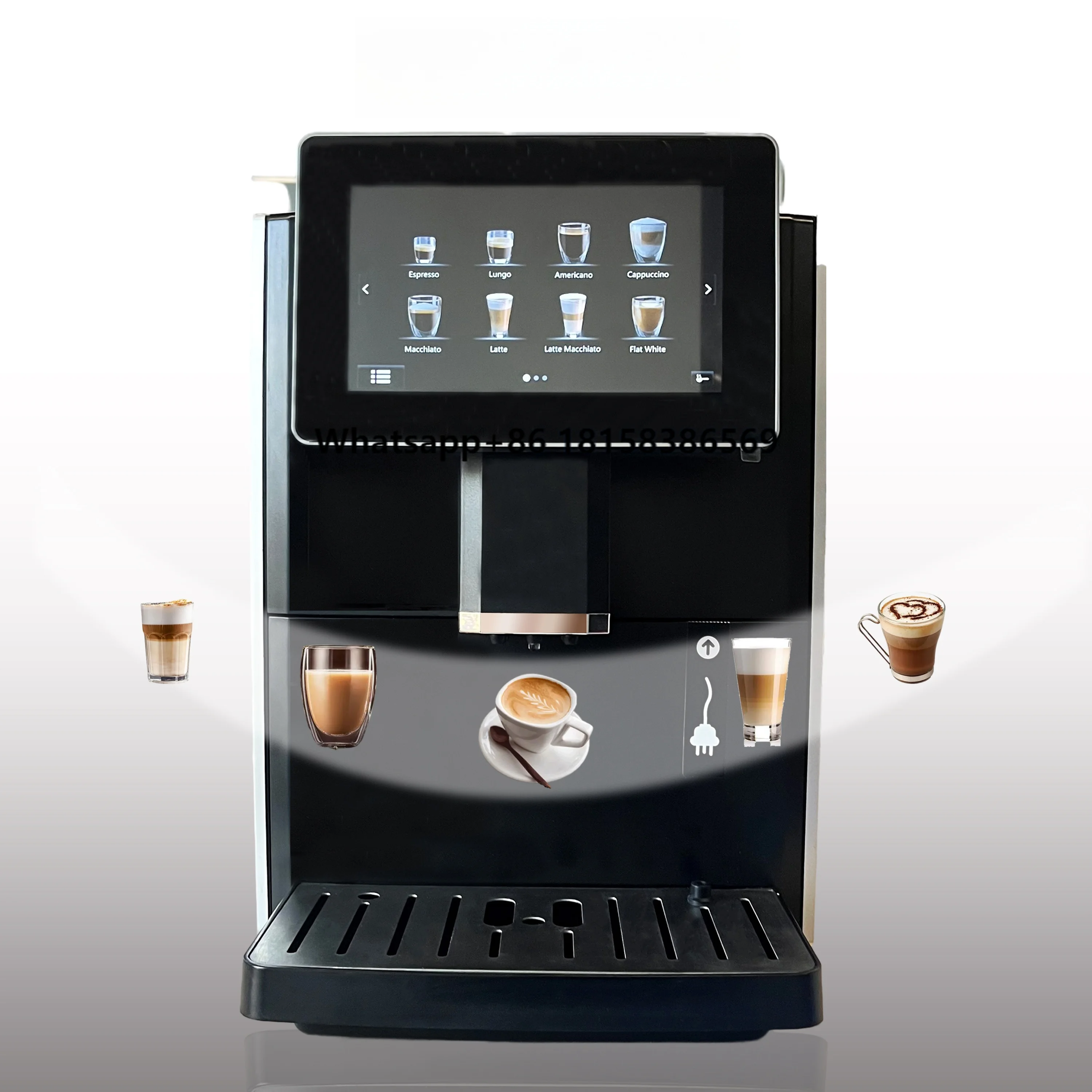 

Fully Automatic Digital Italian Espresso Smart Coffee Maker Stainless Steel for and Hotel Use