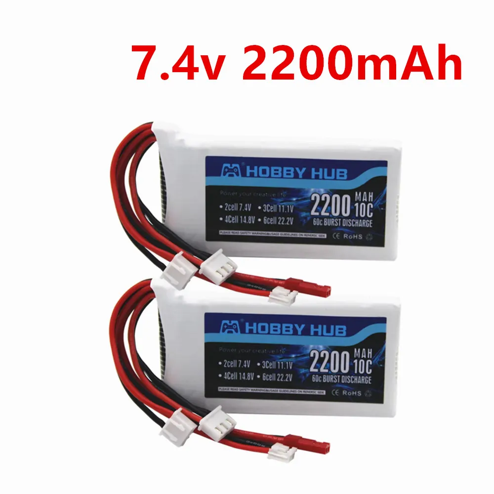 2S 7.4V 2200mah 10C Lipo Battery For FrSky Taranis Q X7 Transmitter For Radiolink RC3S RC4GS RC6GS DX6e DX6 Rc Spare Part