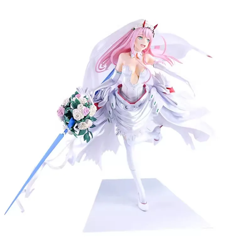 

25cm Anime Darling In The Franxx Figures Zero Two Action Figurine Wedding Dress Pvc Statue Collection Model Ornaments Decor Gift