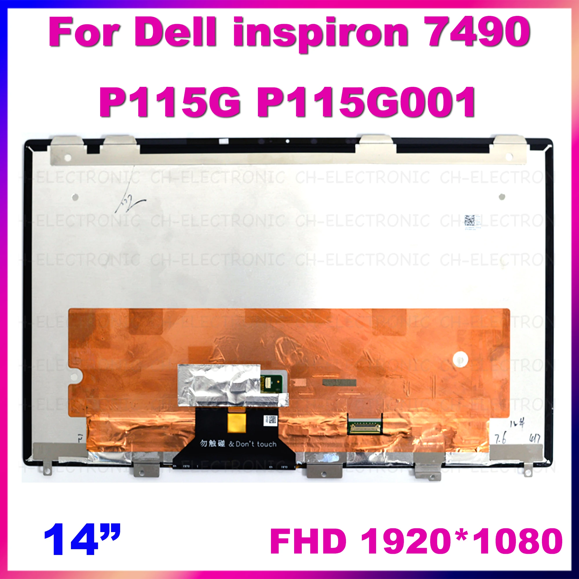 For Dell Inspiron 14 7400 7490 P115G P115G001 Laptop Replacement LCD Display Panel FHD 1920*1080 LQ140M1JX41 Touch Screen