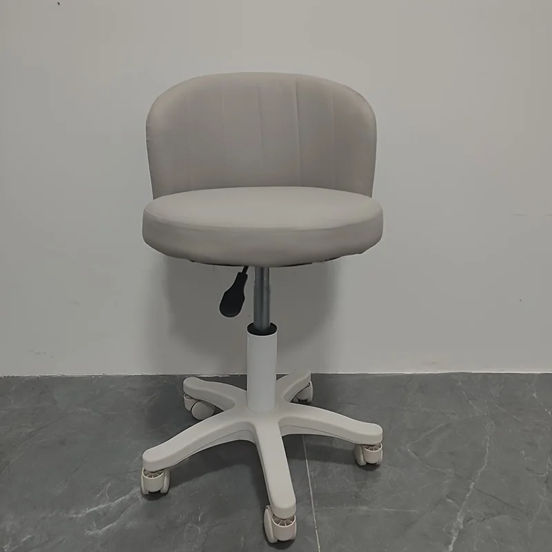 Ronde draaikruk met rugleuning - gewichtscapaciteit 136,08 kg, 360 °   Draaibaar, in hoogte verstelbaar, ideaal voor schoonheidsmake-up