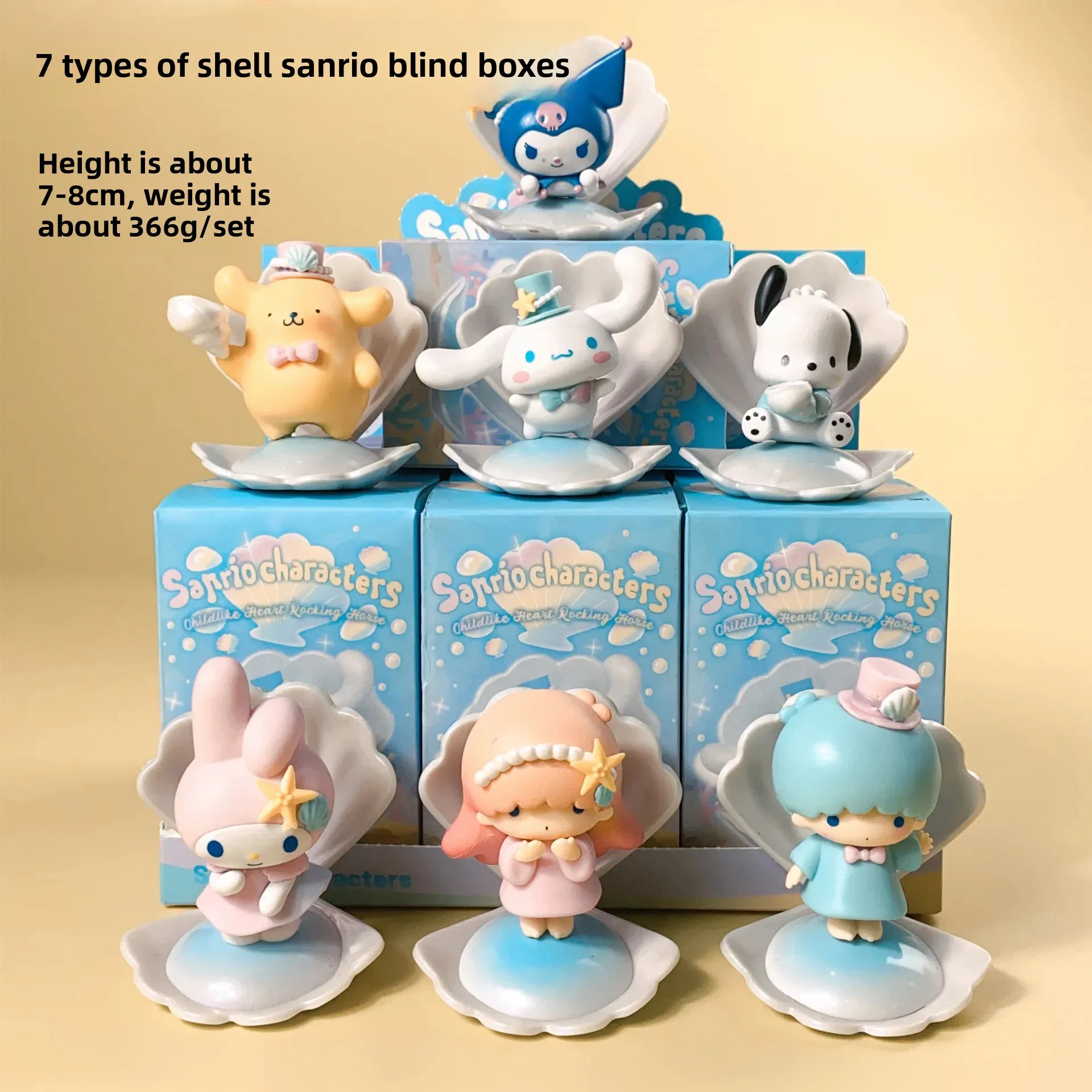 1:1 hoge kwaliteit replica Sanrio nachtkleding Sweetheart Melody Kuromi Blind Box schattig handgemaakt meisje cadeau decoratie desktop ornament