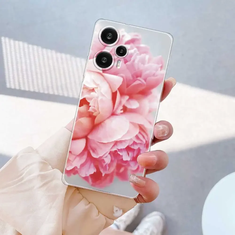 Dla Xiaomi Poco F5 pokrowiec na Poco F5 marmur przezroczysty miękki silikonowy futerał ochronny na telefon do Xiaomi Poco F5 Pro etui Funda Coque