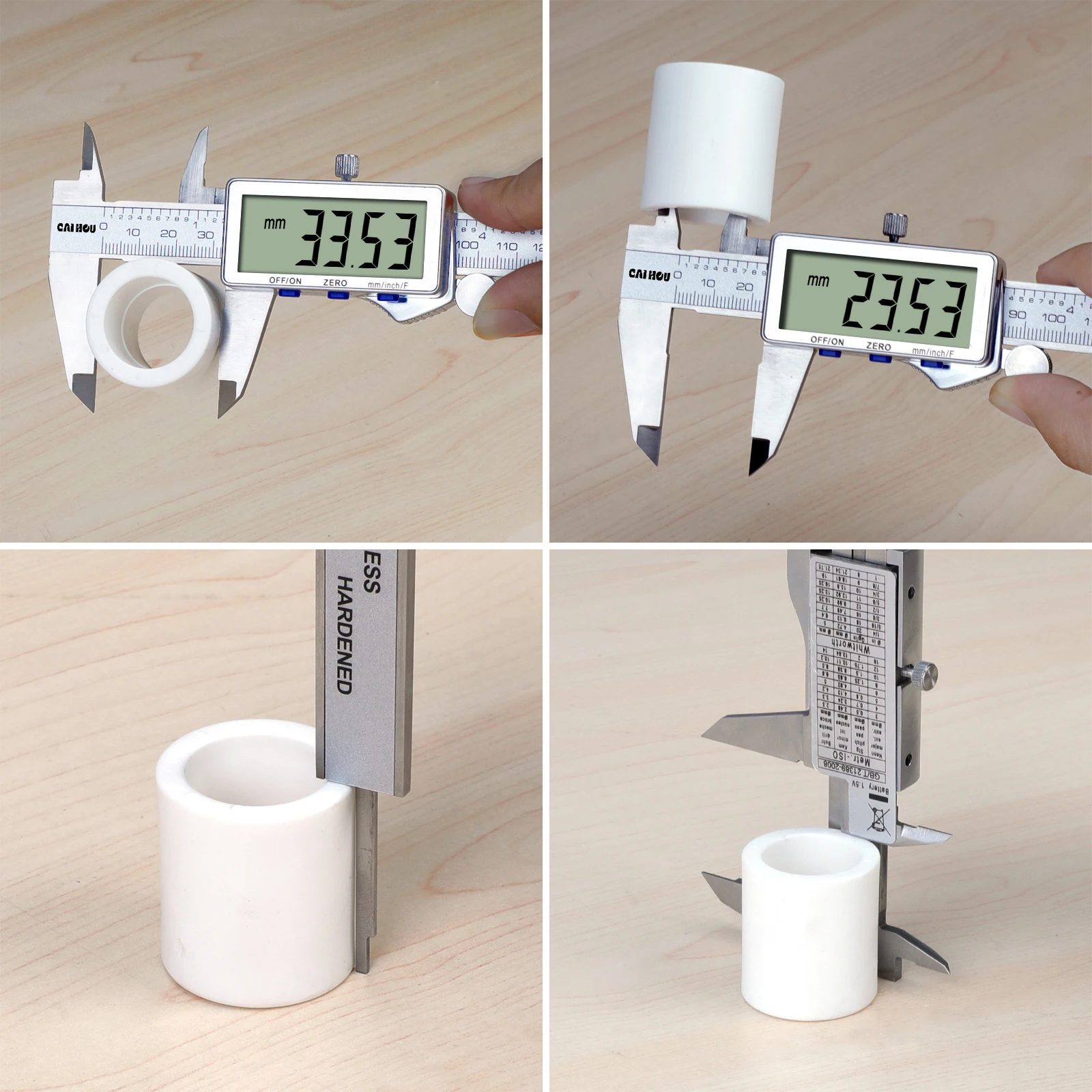 فرجار رقمي، فرجار رقمي من الفولاذ المقاوم للصدأ مطور 150 مم/6 بوصة مع شاشة LCD كبيرة، مثالية للمنزل، يمكنك صنعها بنفسك