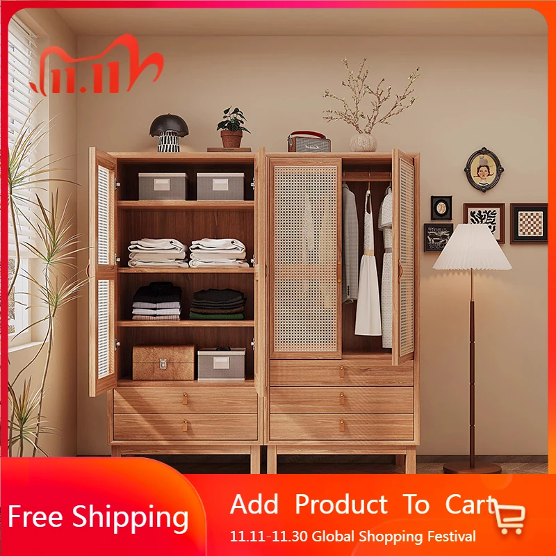 

Детский тканевый шкаф с ящиками, деревянный шкаф-витрина, органайзер для хранения одежды, спальня, небольшой сад, мебель для дома Muebles