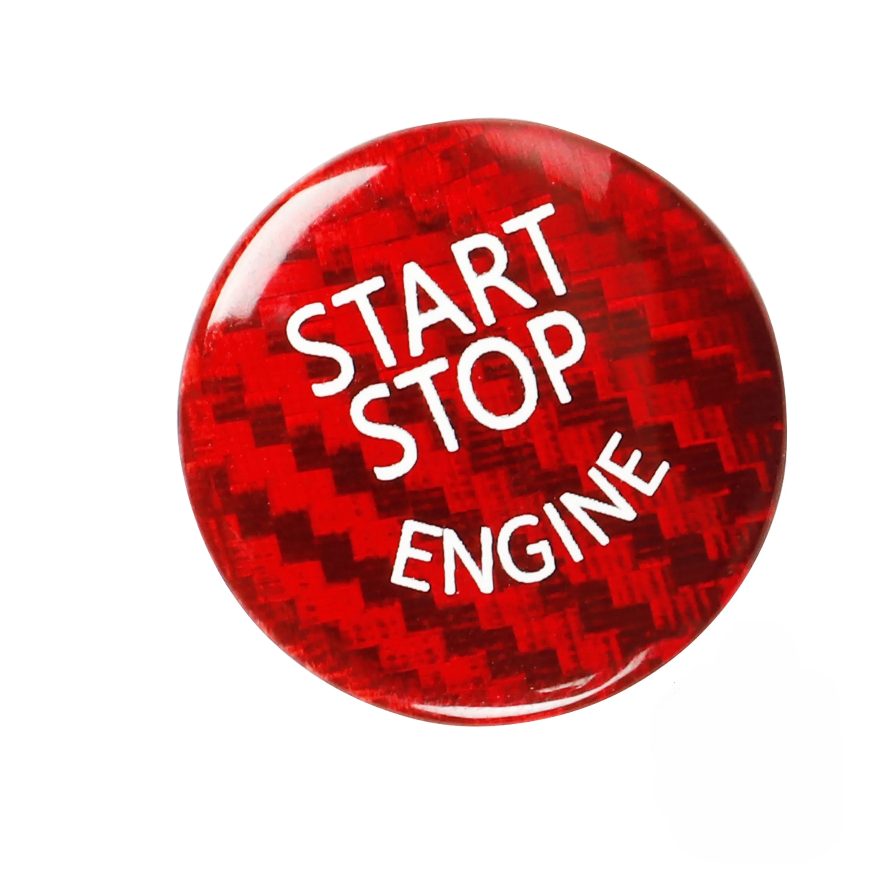 

Red Real Carbon fiber One button start Stop cover Sticker For BMW F20 F21 F30 F31 F32 F33 F36 F10 F06 F12 F13 F01 F02 F15 F16