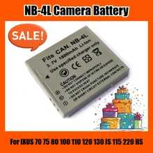 3.7V 1800mAh NB-4L Camera Battery,for IXUS 70 75 80 100 110 120 130 IS 115 220 HS