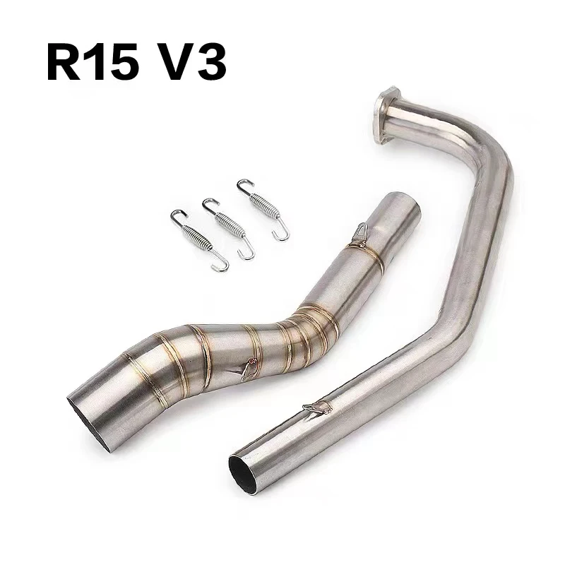 

For Yamaha MT15 YZF R15 V3 2017 2018 2019 Motorcycle Exhaust Systems Modify Slip On Connection 51mm Escape Front Mid Link Pipe