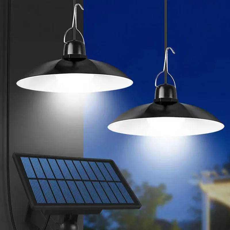 Solar Lights Household Outdoor Solar Lamp and Outdoor Garden Pendant Light Camping Solar Lights One Drag Two Waterproof Lighting