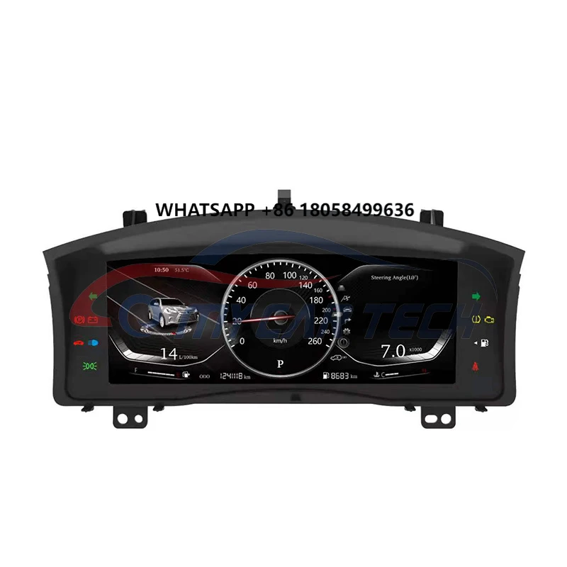 

12.3 Inch Car Digital Dashboard Panel Virtual Instrument Cluster for Lexus 570 Full LED Auto Meter Dashboard Screen