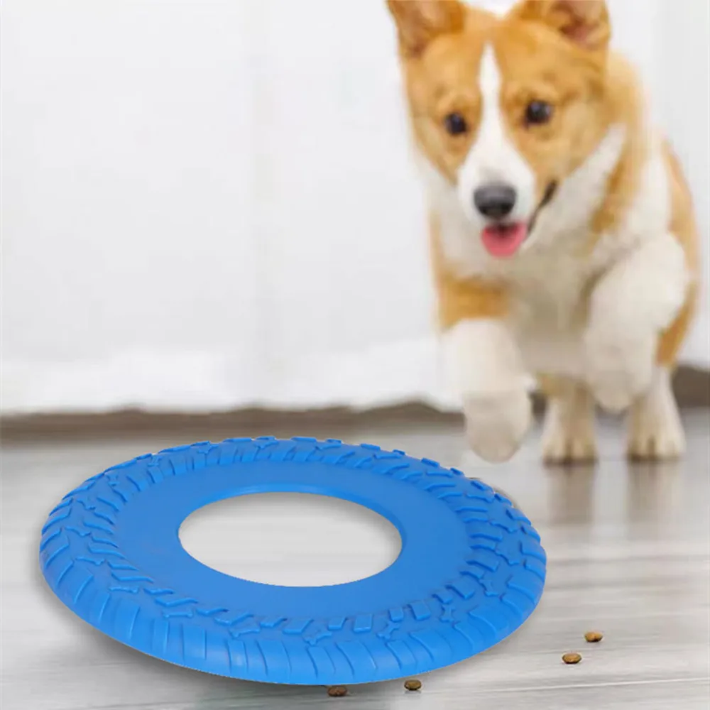 Lustige Hundespielzeuge Interaktiver Flugscheiben-Wurfspielzeug für Outdoor-Training Bissresistente Kauspielzeuge für Welpen Haustier-Hunde-Flugscheibenspiel – Detail 2