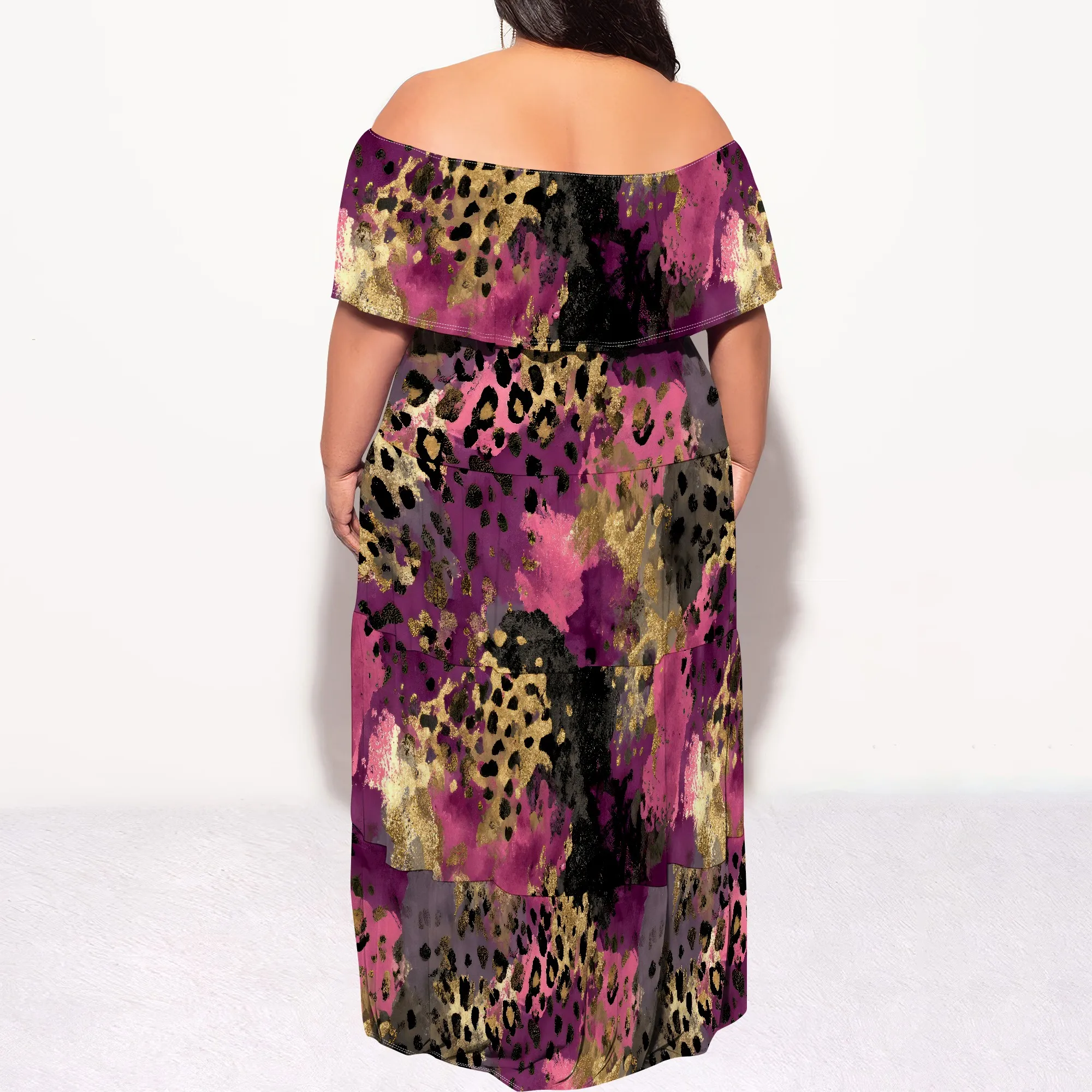 Women's Off The Shoulder Maxi Dress Summer Sleeveless Casual Slim Swing Formal Party Dresses