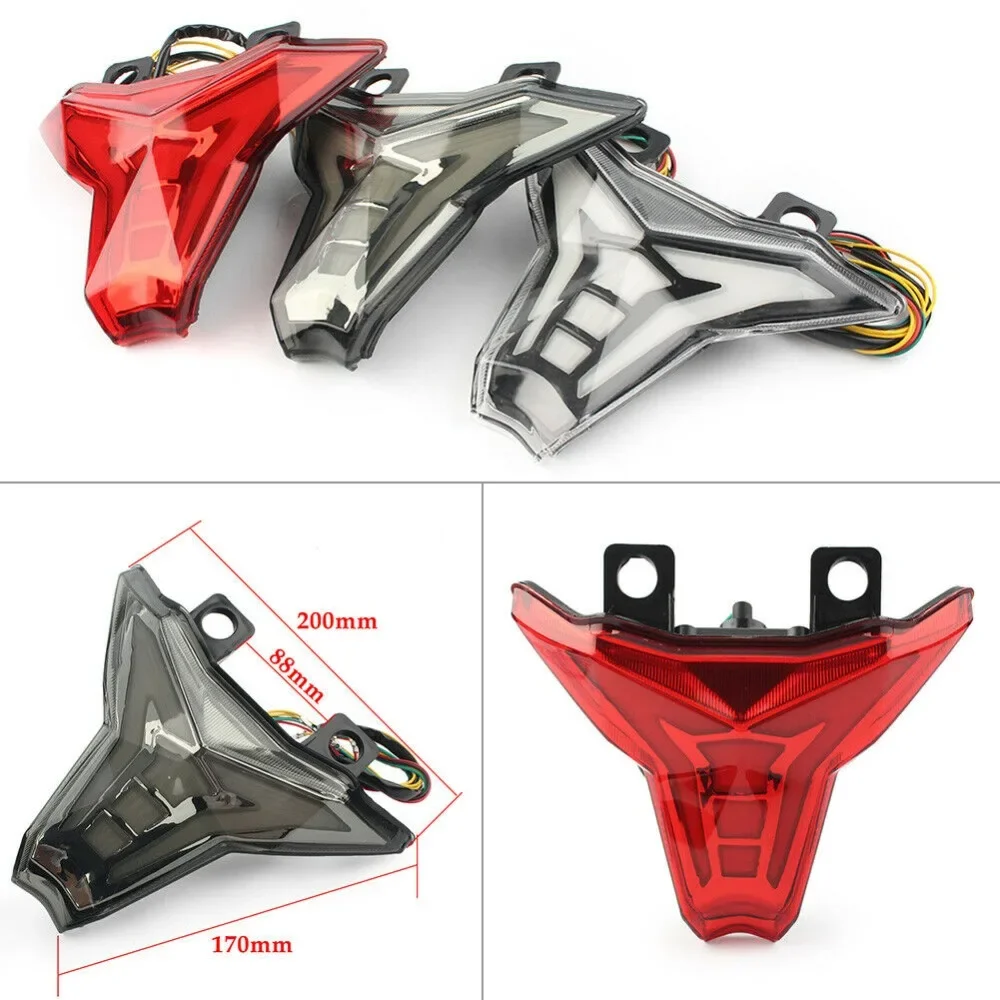 

For Kawasaki Ninja ZX10R ZX-10R 2016-2021 ZX-10RR 2017-2021 ZX6R ZX-6R 2019-2021 Integrated LED Tail Light Turn Signal
