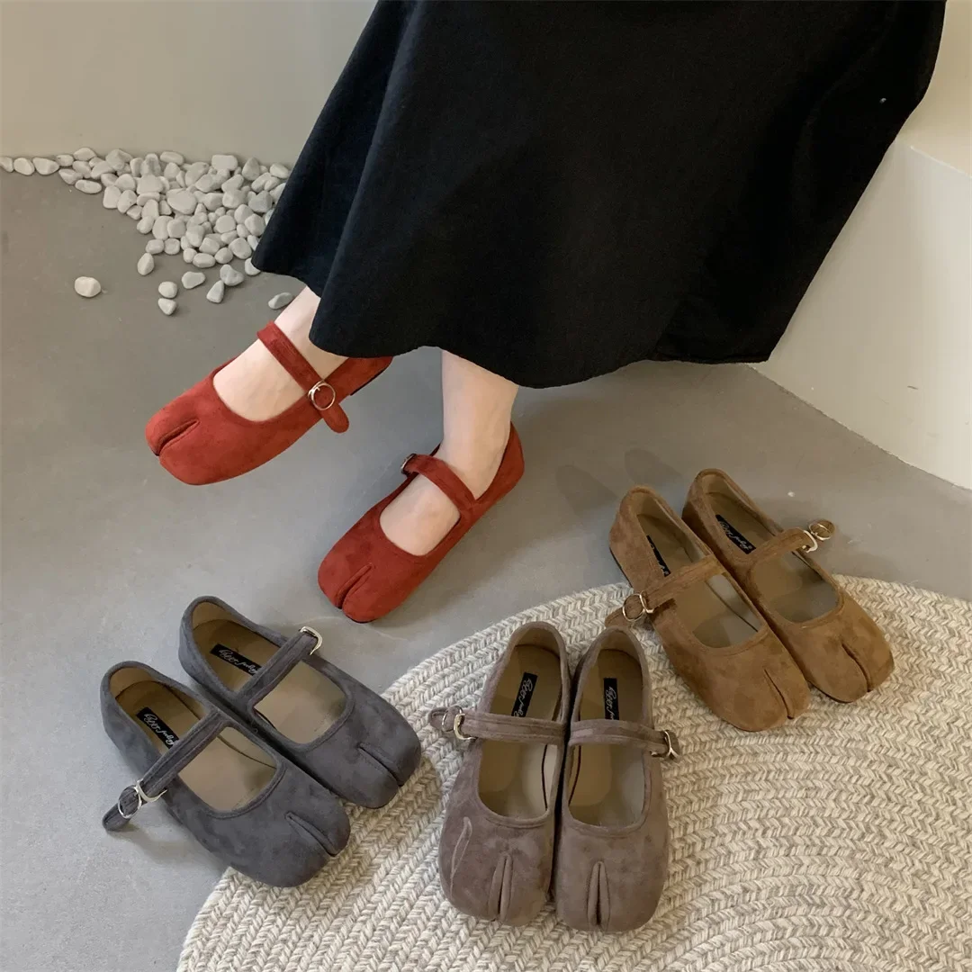 Zhio Nieuw Merk Vrouwen Gemorste Neus Flats Ronde Neus Ondiepe Slip Op Dames Casual Balletschoenen Zacht Lederen Aalgant Jurk Schoenen