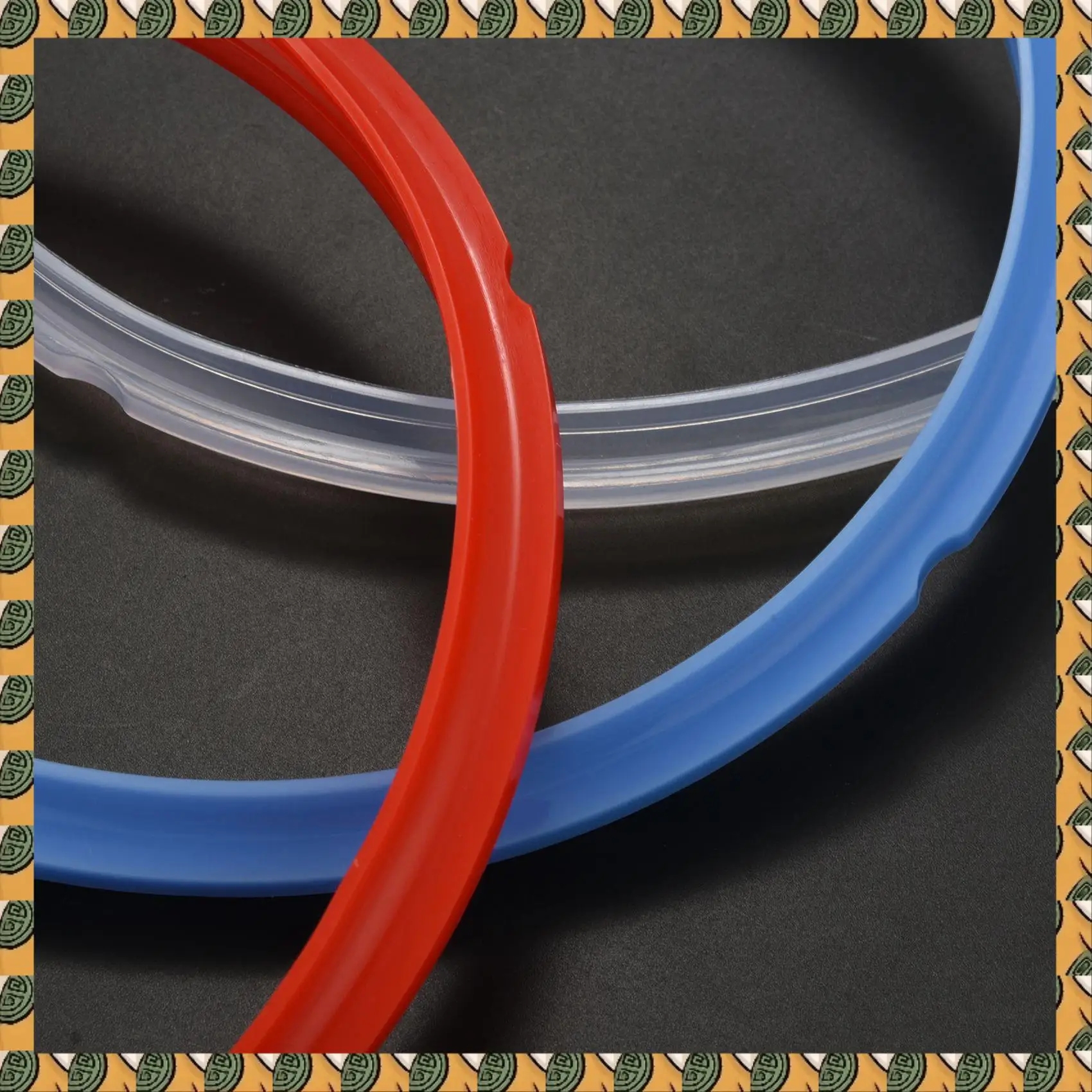 

Силиконовое уплотнительное кольцо A77I для аксессуаров для скороварок, подходит для моделей 5 или 6 литров, красный, синий и белый, упаковка из 9 шт.